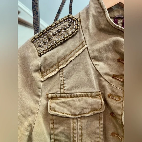 Free People Shrunken Military Jacket - Picture 5 of 11